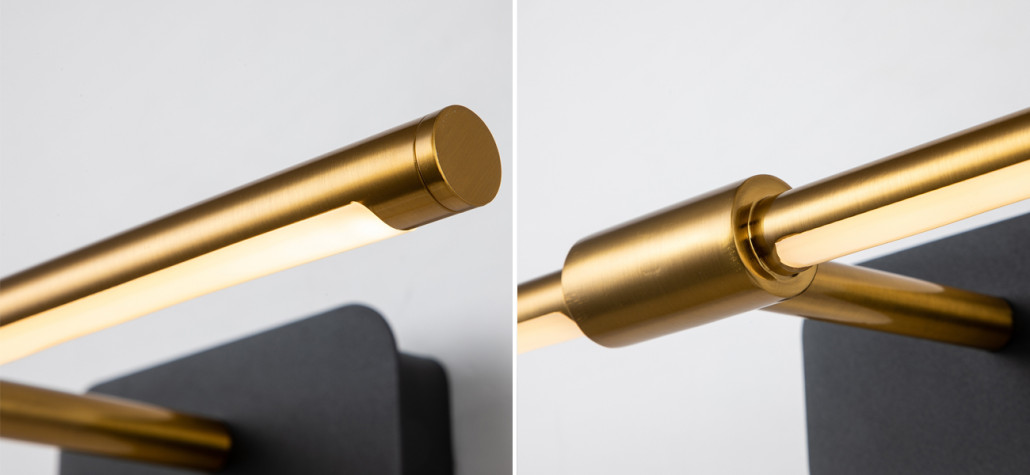 Настенная подсветка с плафоном цвета золота 41 см Wally