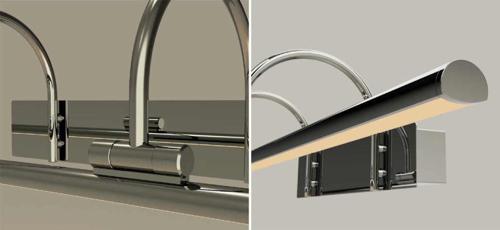 Настенная подсветка цвета хром BACKLIGHT 90 см