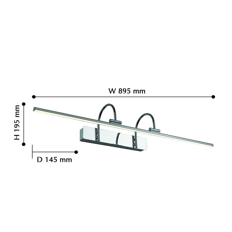 Настенная подсветка цвета хром BACKLIGHT 90 см