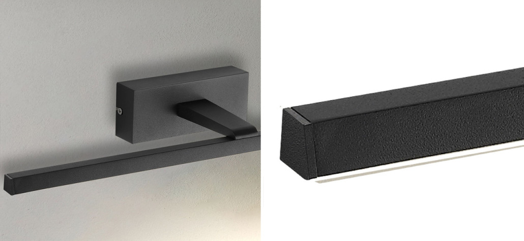 Настенная подсветка черного цвета BACKLIGHT 46 см