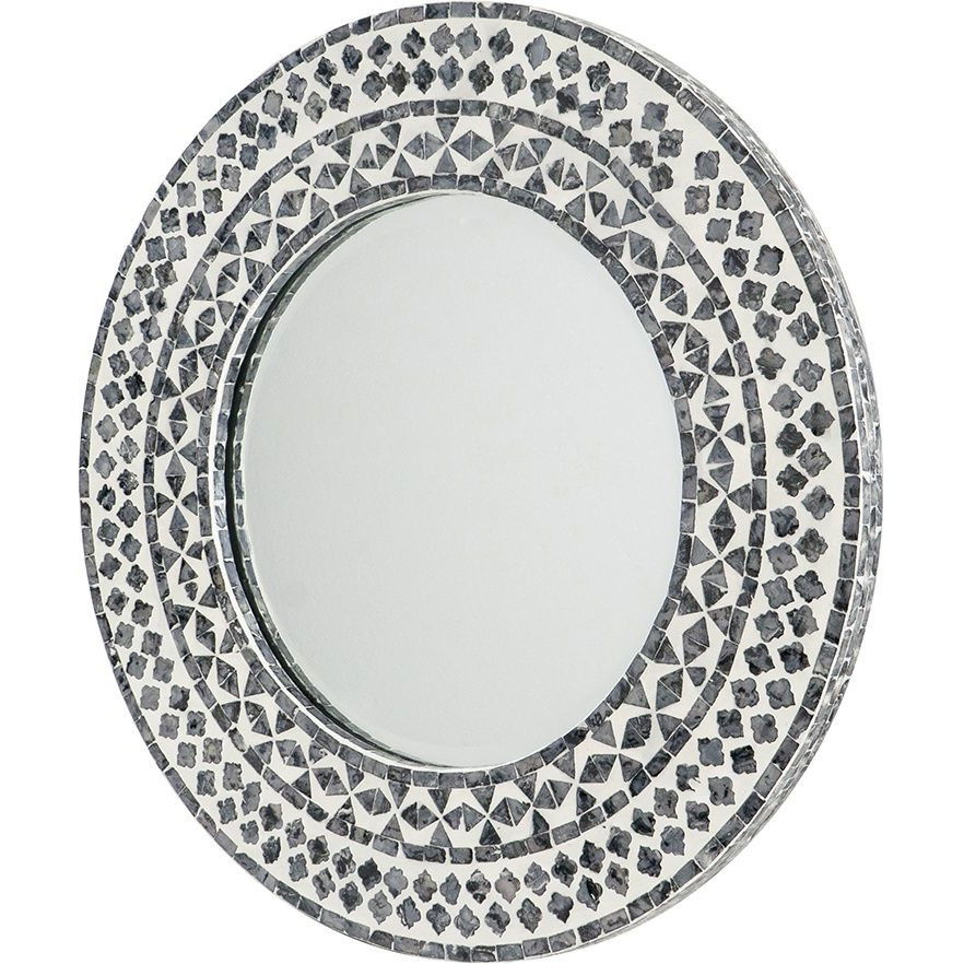 Настенное зеркало Black and white mosaic
