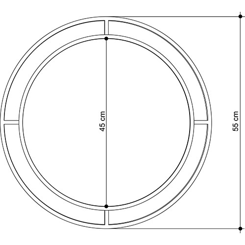 Настенное зеркало круглой формы в черной металлической раме BUBBLE MIRROR BLACK
