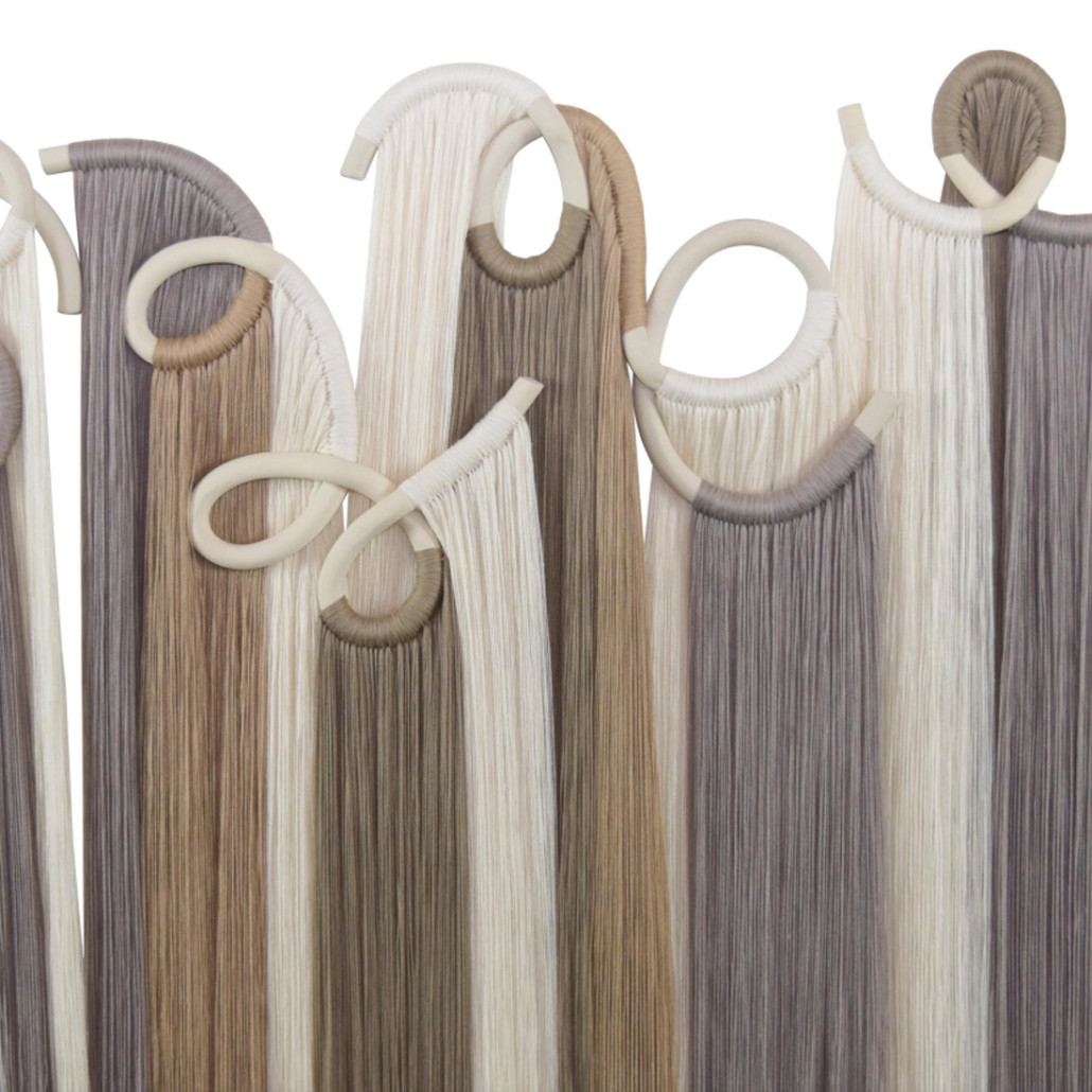 Настенный декор с бахромой белого и бежевого цвета Abstraction I