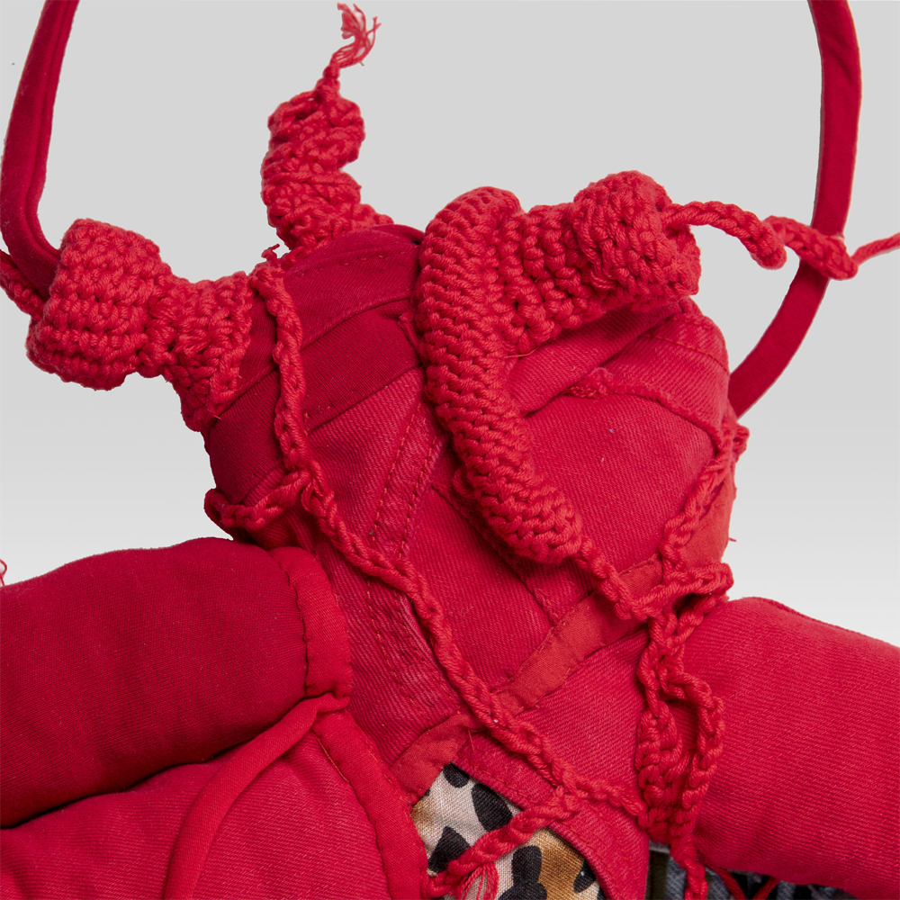 Настенный ковер разноцветный из одежды Heart