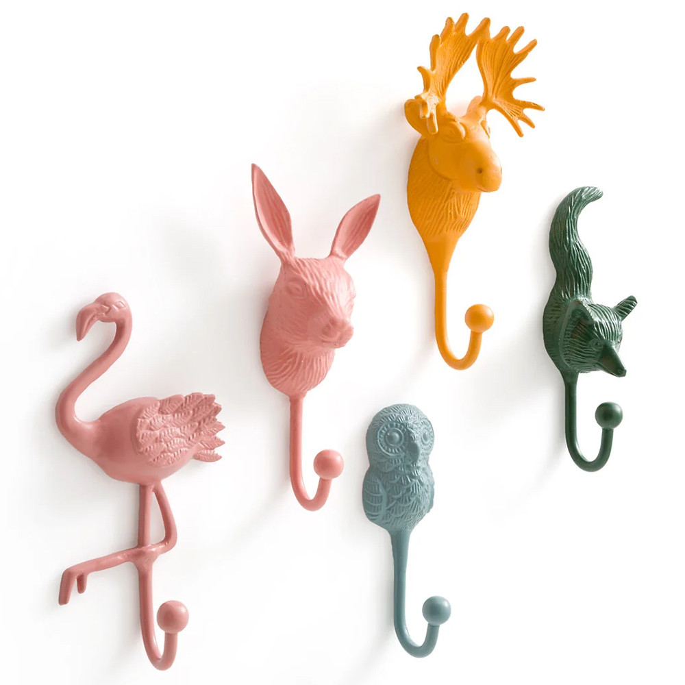 Настенный крючок в виде зайца Hare Wall Hook Pink