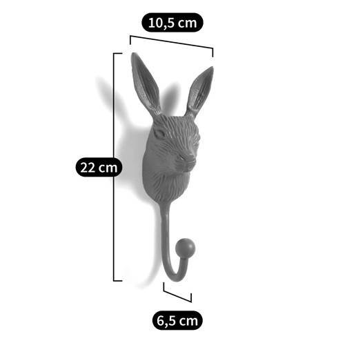 Настенный крючок в виде зайца Hare Wall Hook Pink