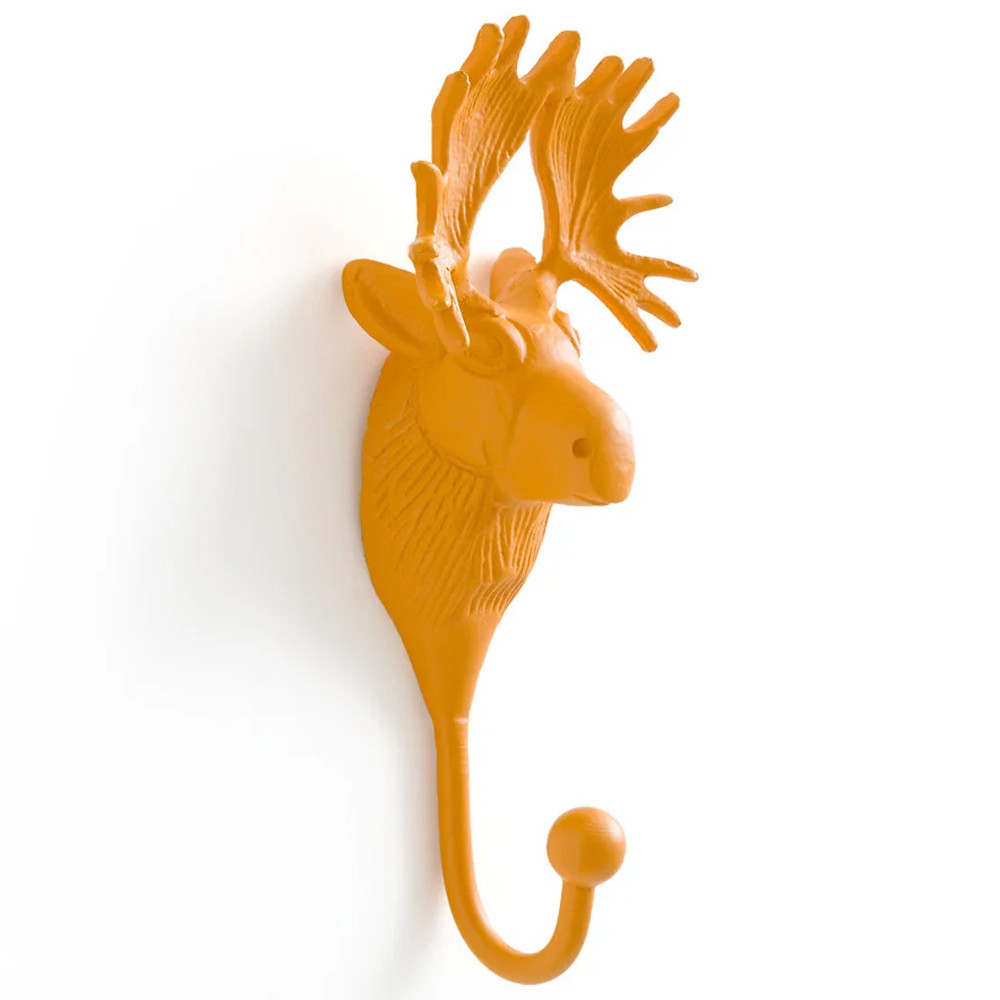 Настенный крючок голова оленя Deer Wall Hook Mustard