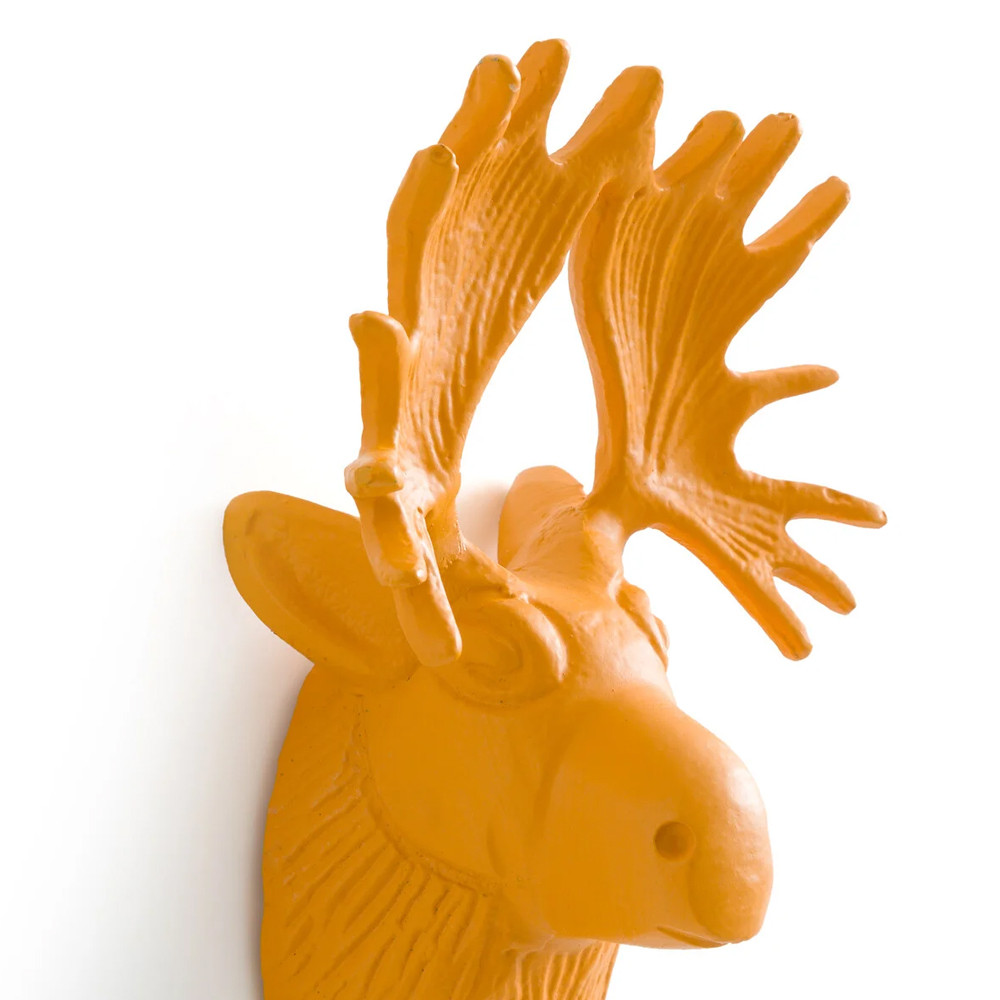 Настенный крючок голова оленя Deer Wall Hook Mustard