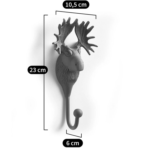 Настенный крючок голова оленя Deer Wall Hook Mustard