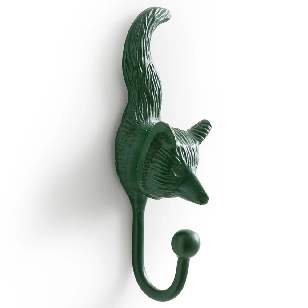 Настенный крючок лиса Fox Wall Hook Green