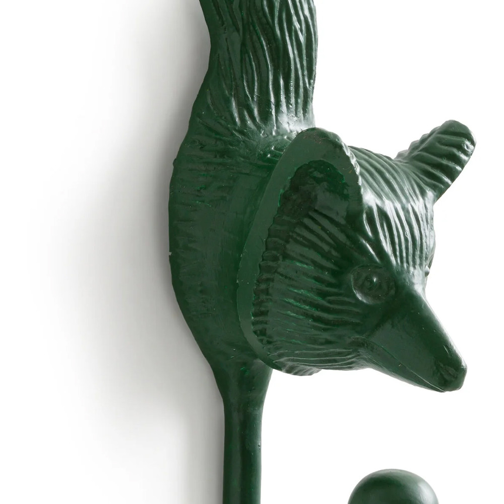 Настенный крючок лиса Fox Wall Hook Green