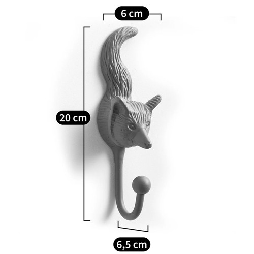 Настенный крючок лиса Fox Wall Hook Green