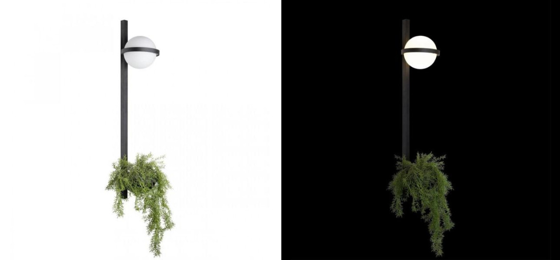 Настенный светильник By Vibia 3714 c чашей для живых растений