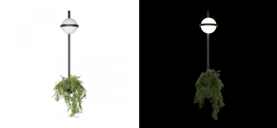 Настенный светильник By Vibia 3714 c чашей для живых растений