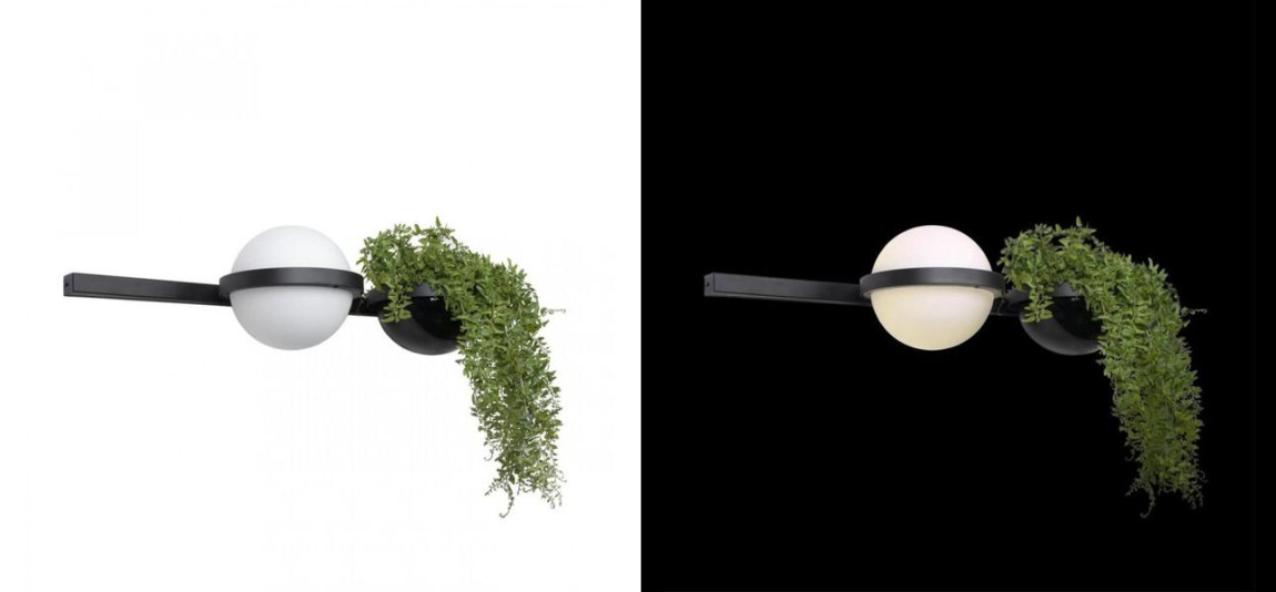 Настенный светильник c подставкой для живых растений Palma by Vibia small