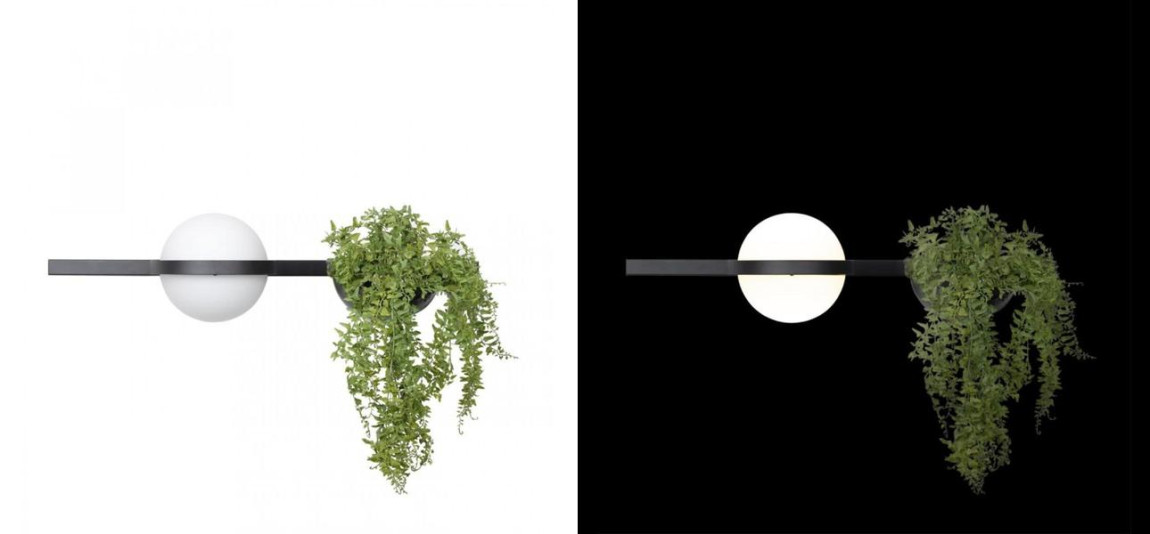 Настенный светильник c подставкой для живых растений Palma by Vibia small