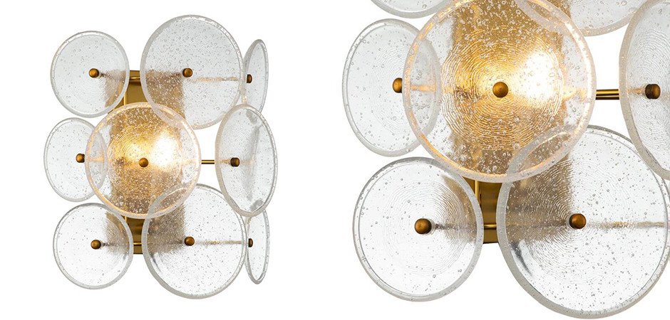 Настенный светильник Circles с Рельефным Стеклом