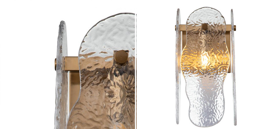 Настенный светильник Elanza с  Рельефным Стеклом