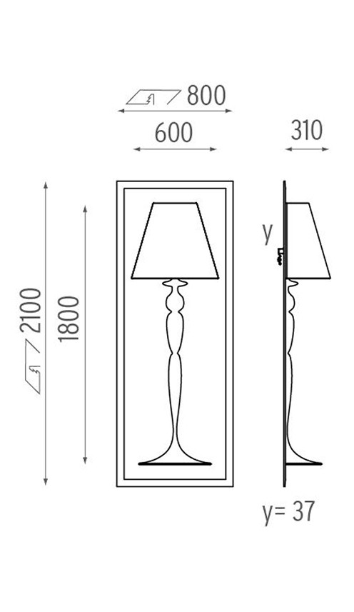 Настенный Светильник Flos Abajourd Hui Large Lampada da parete