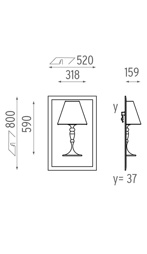 Настенный Светильник Flos Abajourd Hui Small Lampada da parete