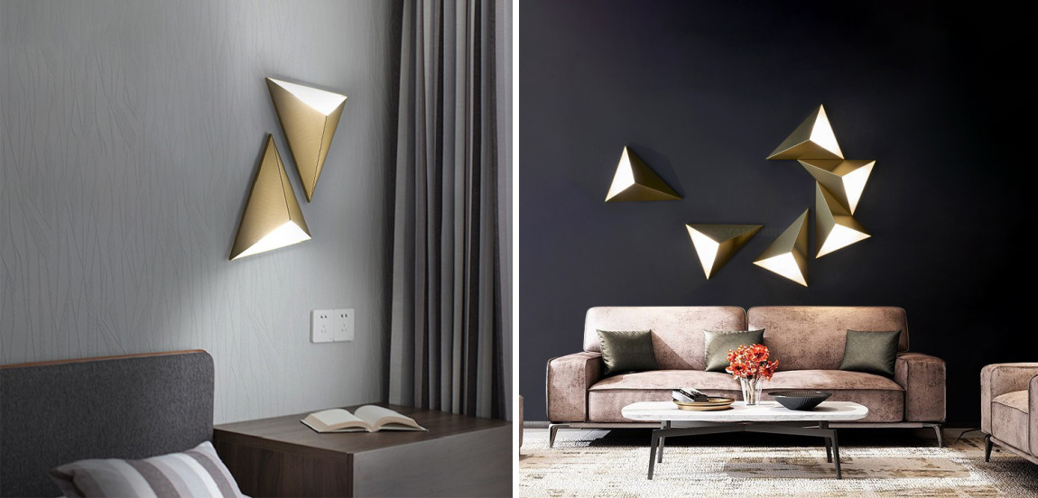 Настенный светильник в форме треугольника Convex Triangle Wall Lamp