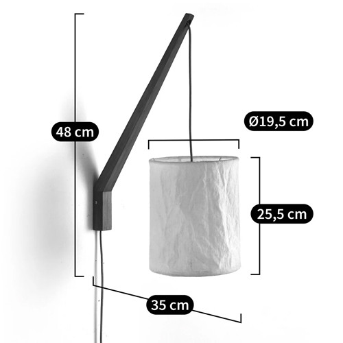 Настенный светильник из дерева и льна Ivory Linen Wall Lamp