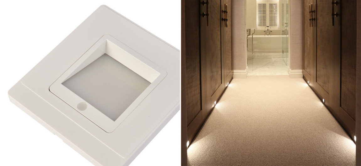 Настенный светильник с датчиком движения Trick White