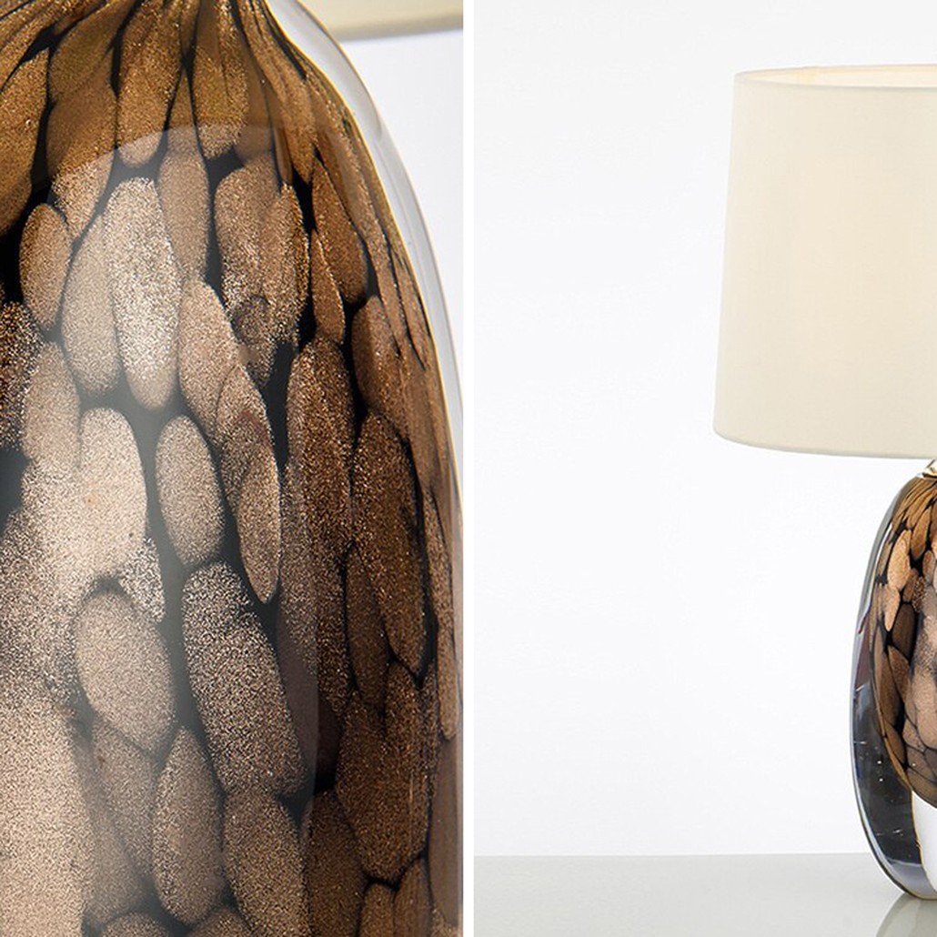 Настольная Crystal Table Lamp Brown Glass