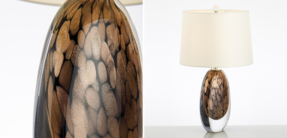 Настольная Crystal Table Lamp Brown Glass