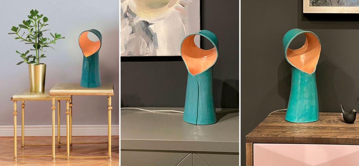 Настольная лампа  NUN зелёная