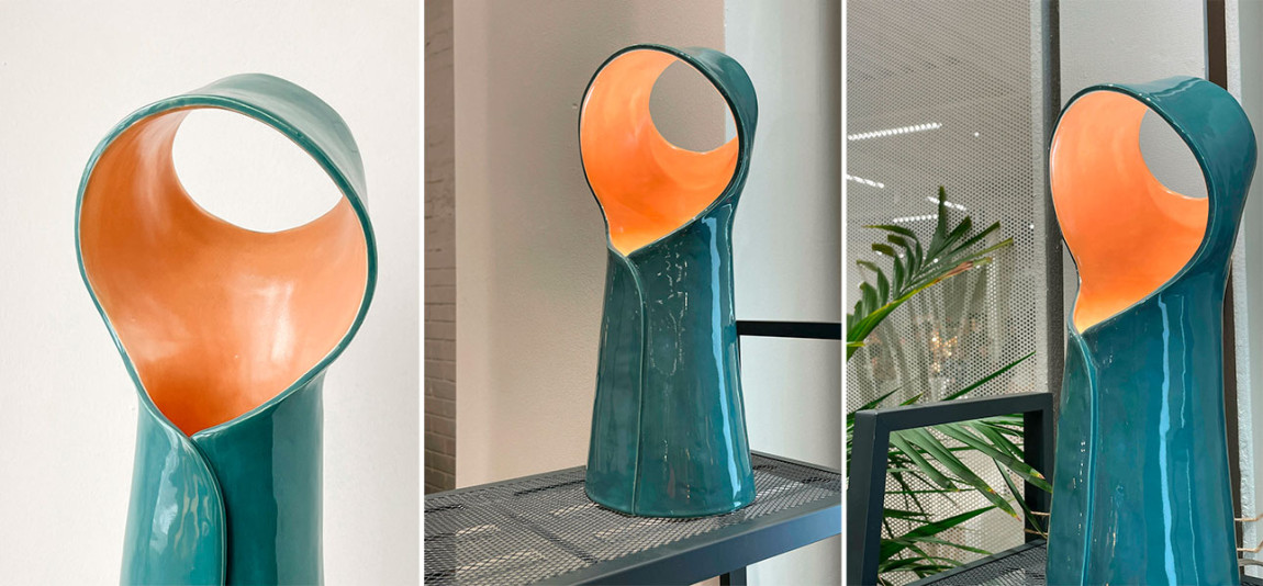 Настольная лампа  NUN зелёная