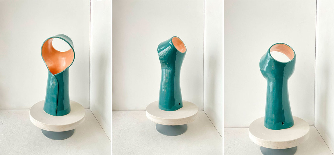 Настольная лампа  NUN зелёная