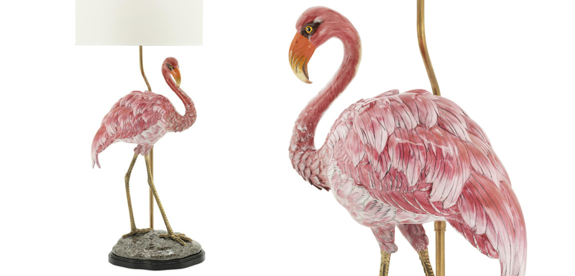 Настольная лампа ABHIKA LAMPTABLE FLAMINGO