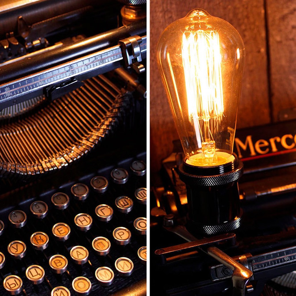 Настольная лампа Antique Typewriter Mercedes
