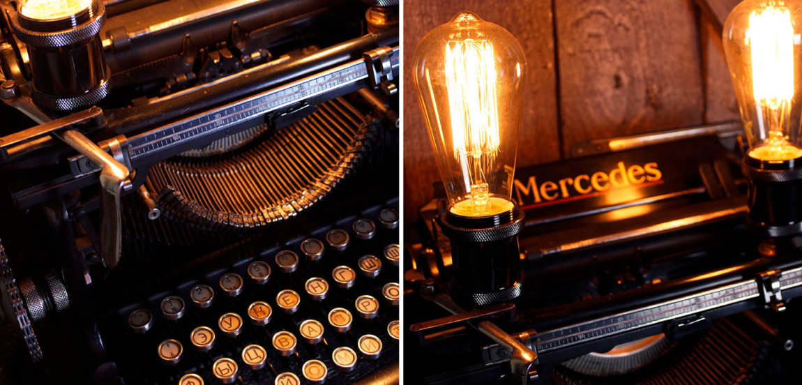 Настольная лампа Antique Typewriter Mercedes