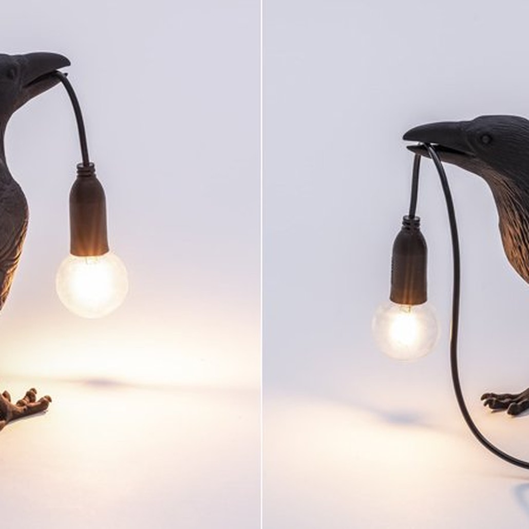 Настольная лампа Bird Lamp Black Waiting