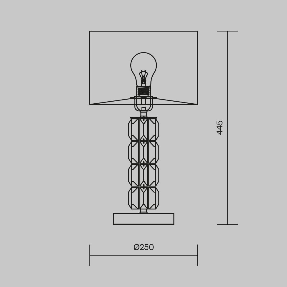 Настольная лампа Cut Stone Base