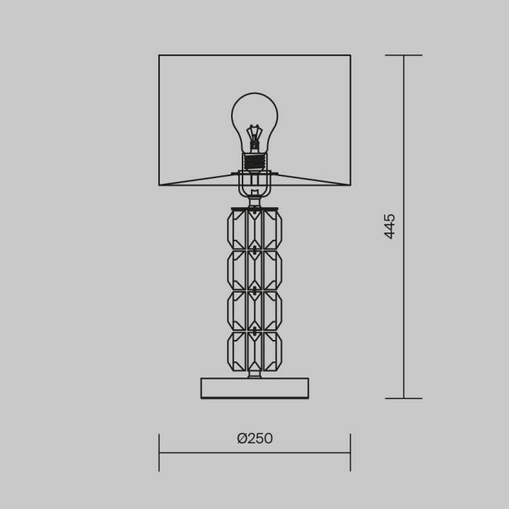Настольная лампа Cut Stone Base