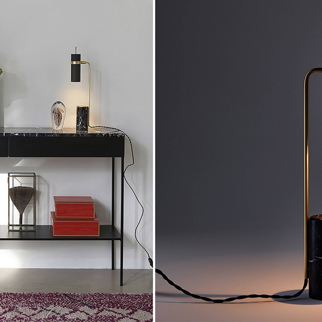 Настольная лампа Detlef Table lamp black marble