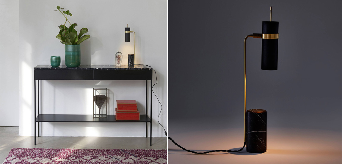 Настольная лампа Detlef Table lamp black marble
