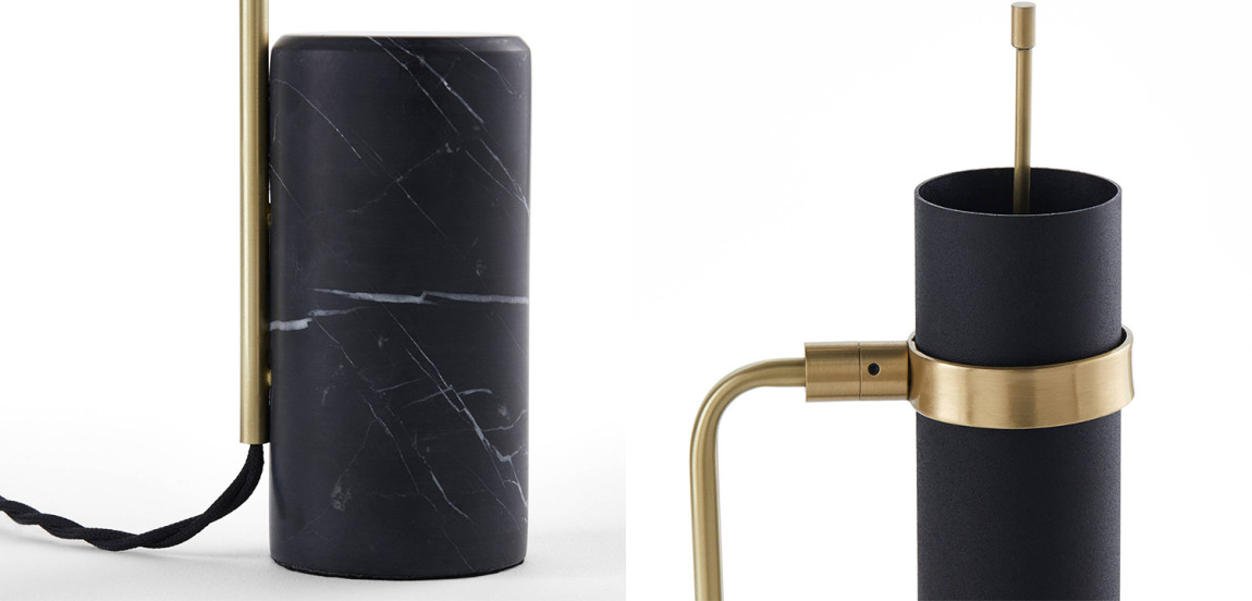 Настольная лампа Detlef Table lamp black marble