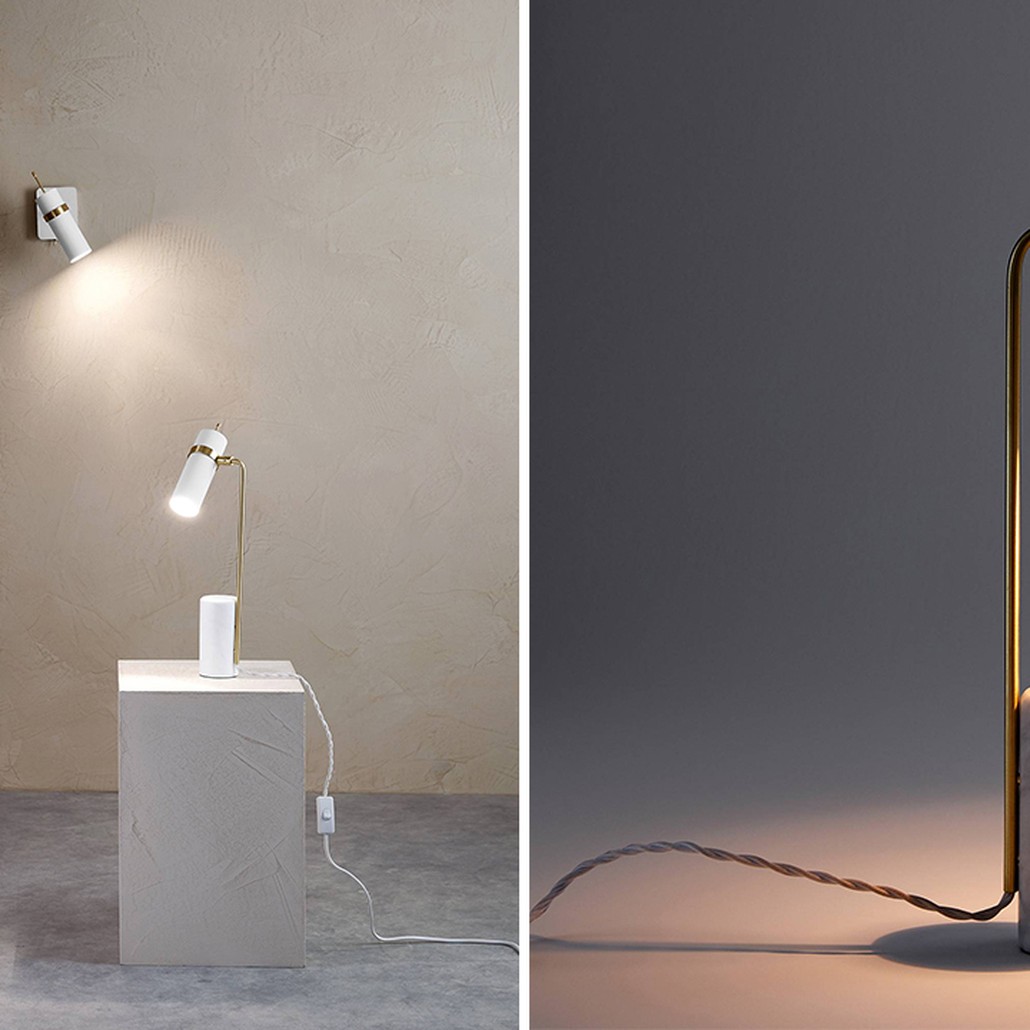 Настольная лампа Detlef Table lamp white marble