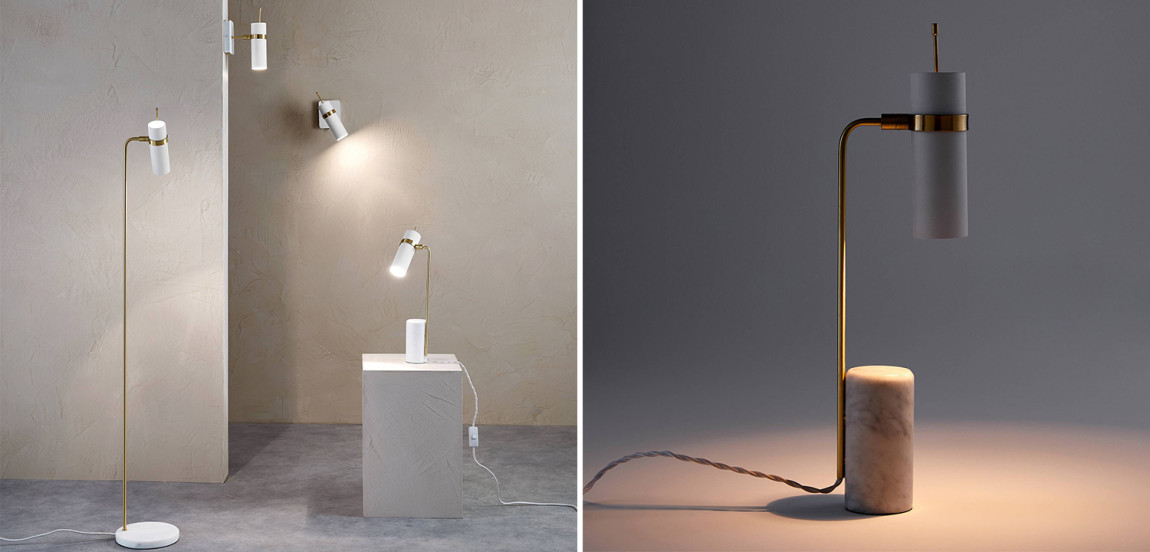 Настольная лампа Detlef Table lamp white marble