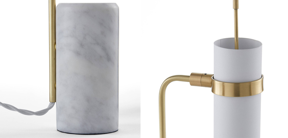 Настольная лампа Detlef Table lamp white marble