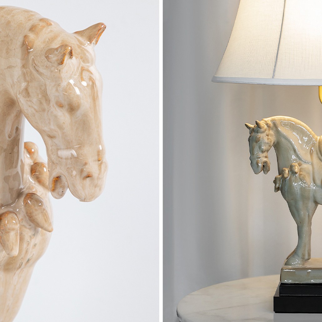 Настольная лампа Dynasty Tang Horse Sculpture Lampshade