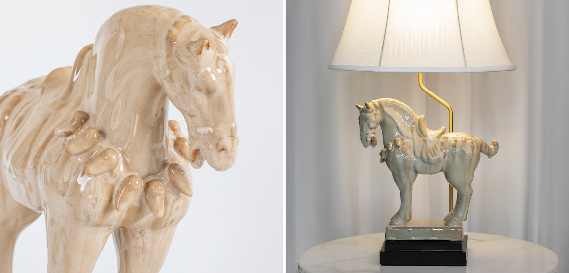 Настольная лампа Dynasty Tang Horse Sculpture Lampshade