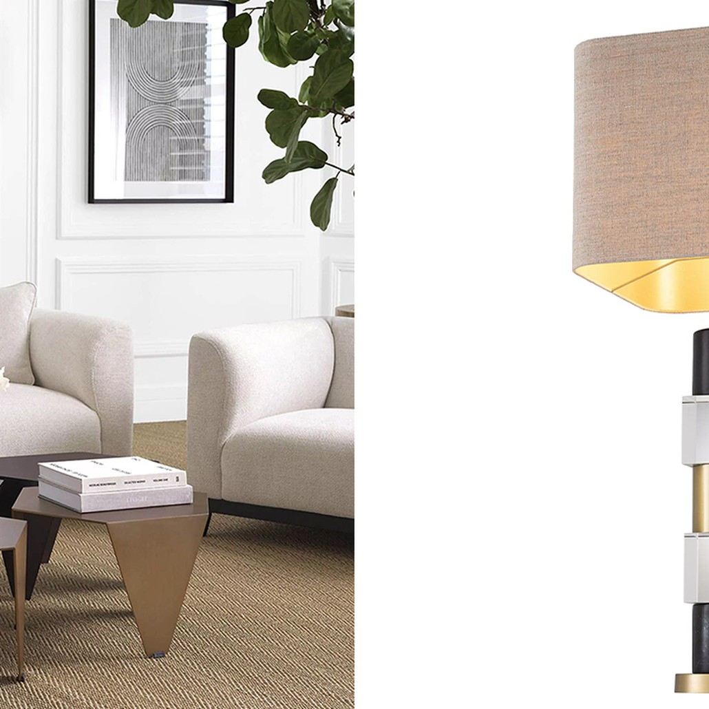 Настольная лампа Eichholtz Table Lamp Black Marble
