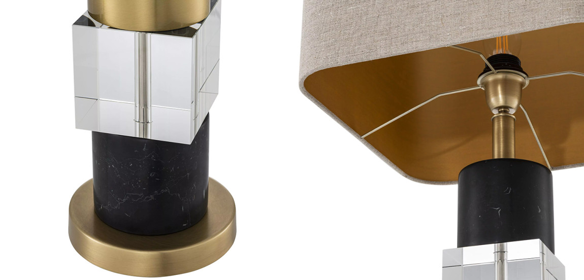 Настольная лампа Eichholtz Table Lamp Black Marble