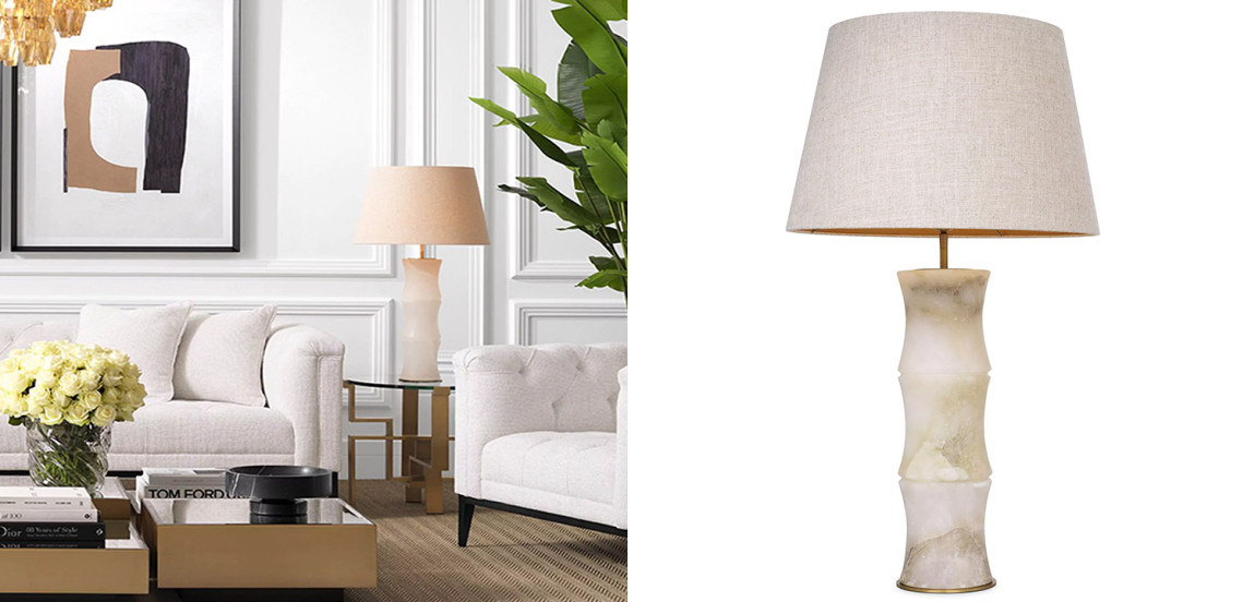 Настольная лампа Eichholtz Table Lamp Bonny Alabaster