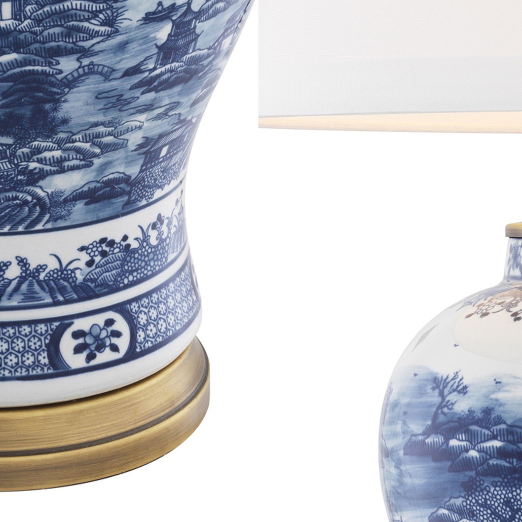 Настольная лампа Eichholtz Table Lamp Chinese Blue